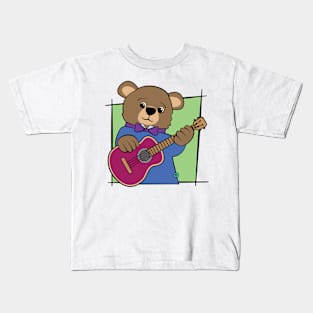 Bear Cub Guitar Music Kids T-Shirt